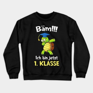 Dabbing Schildkröte 1. Klasee Schulanfang Kinder Crewneck Sweatshirt